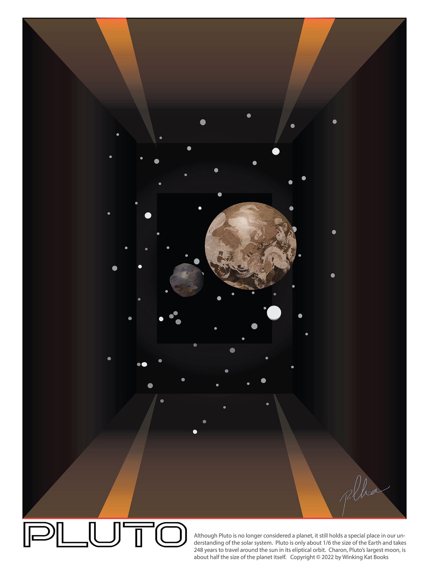 Pluto Poster (Planets Series)